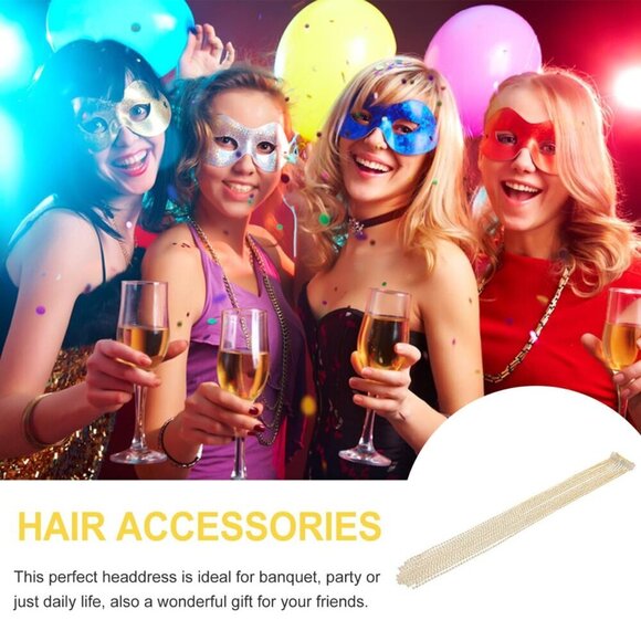 Hair Chain Rhinestone Tassel Clamp Bridal Hair Accessories Women Girls main image 5